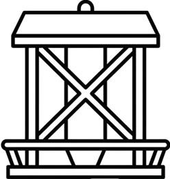 Bird feeder structure outline icon